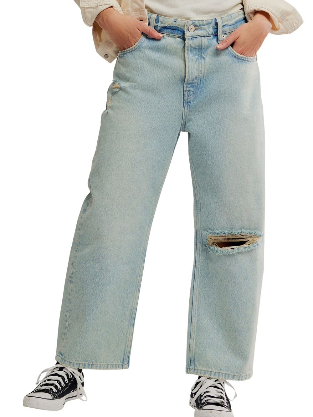 Free People Deep Trance Low Rise Boyfriend Jeans